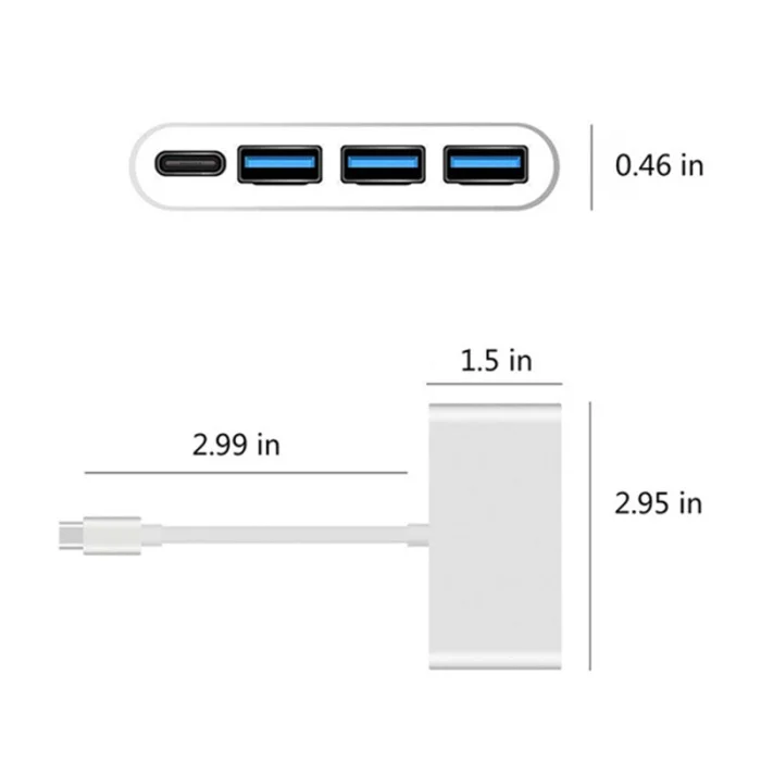 Type C USB 3,0 хаб зарядный адаптер портативный для мобильного телефона ноутбука домашнего офиса FKU66