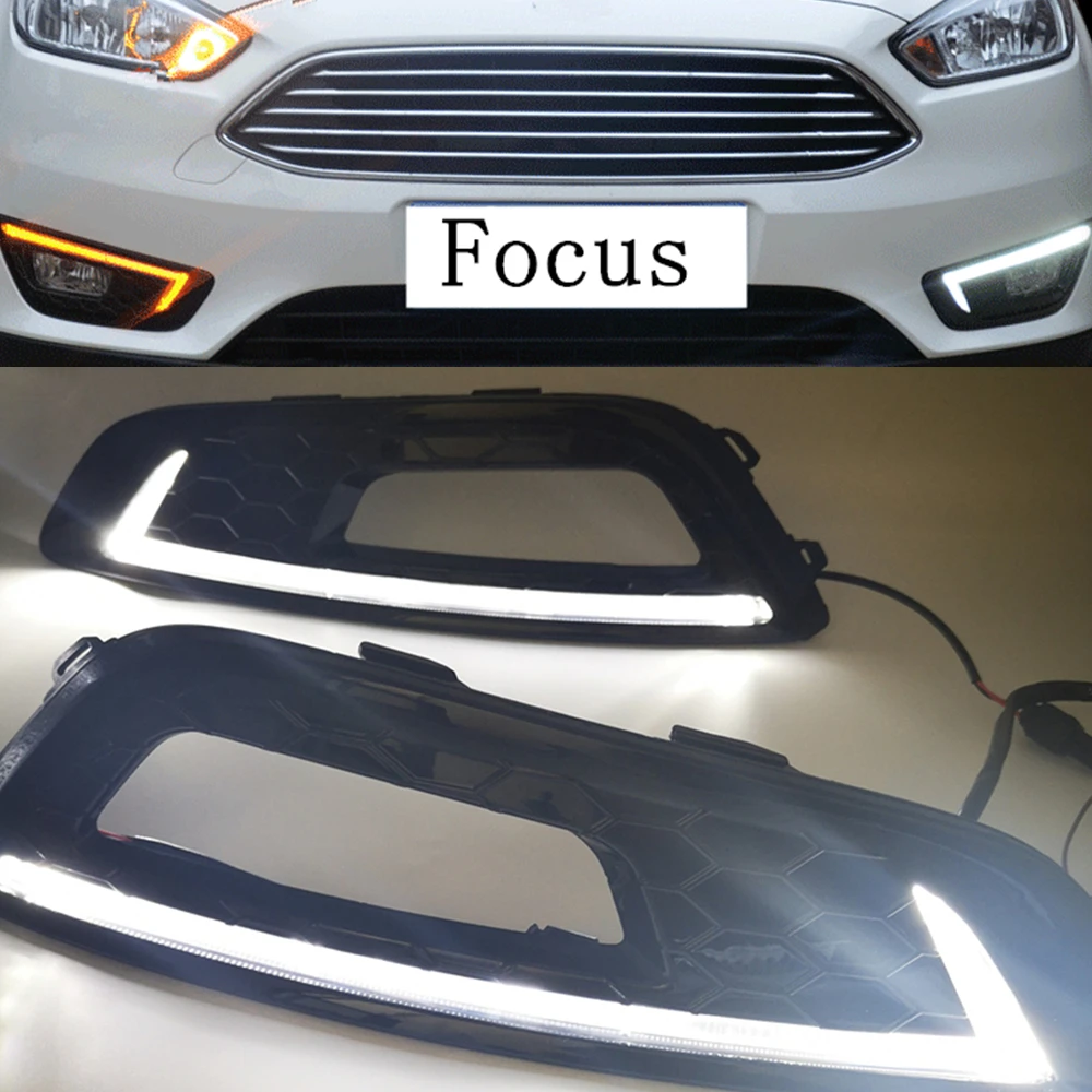 2 шт. автомобильный Стайлинг для Ford Focus 4 2015 2016 2017 2018 светодиодный DRL дневные