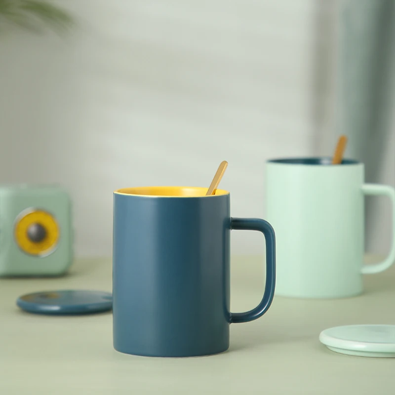 Simple Nordic Coffee Mug Ceramic Creative Large Capacity Modern Personalised Cup Couple Caffe Tazze Espresso DA60MKB | Дом и сад