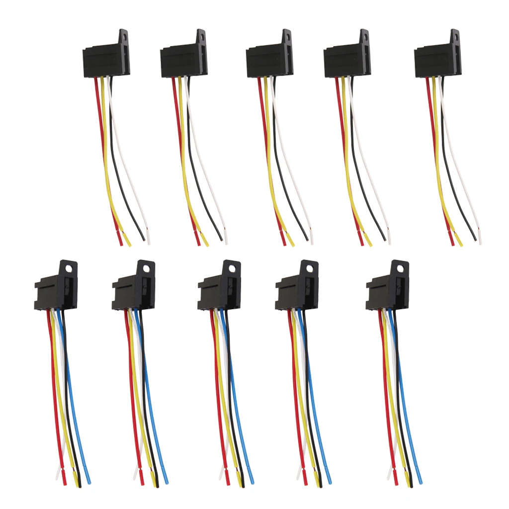 Car 12V 12 Volt DC 30A AMP Fused Relay Harness Socket Plugs 4Pin 4 Wire