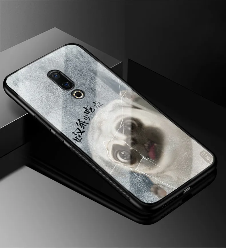 H 6,0 ''для Meizu 16th чехол Стекло модная жесткая накладка на заднюю панель для телефона Meizu 16th чехол крышка мягкая TPU рамки M882Q принципиально для Meizu 16 Ом - Цвет: 45