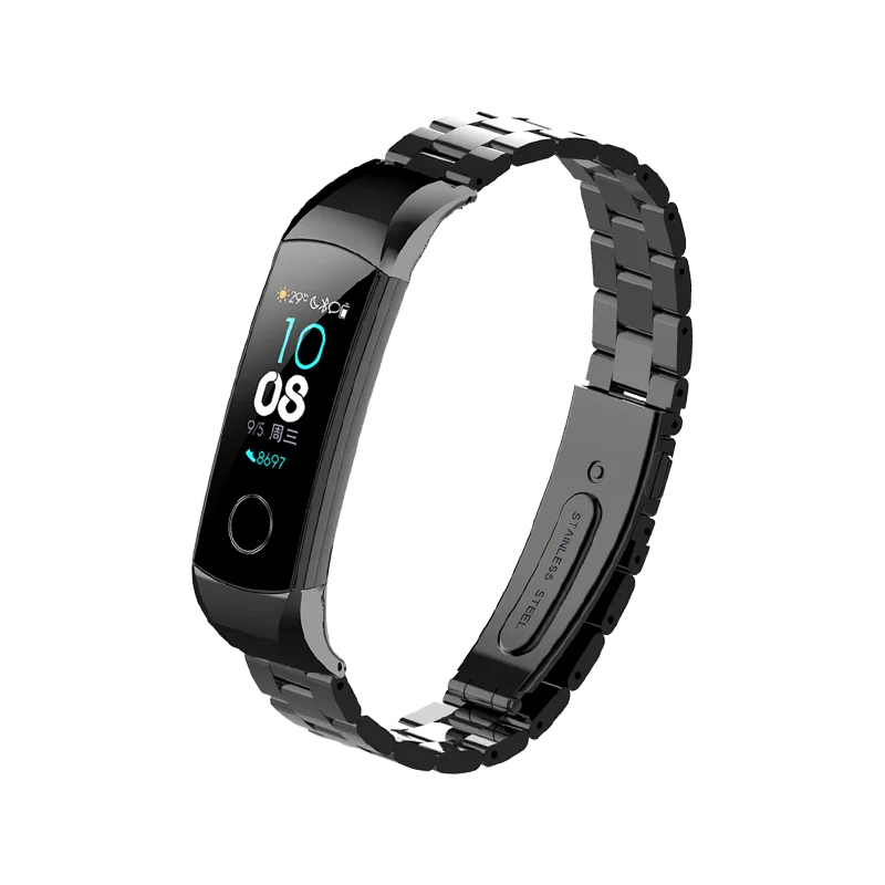 7476 Металлический браслет ремешок для huawei honor Band 5/4 стандартная версия Смарт-Браслет спортивный браслет группа honor Band 4 нержавеющая сталь - Цвет: 7476