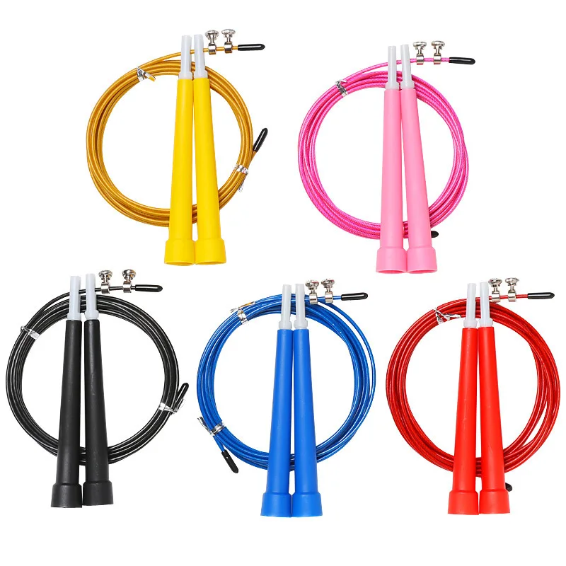 

New Steel Wire Skipping Skip Adjustable Jump Rope Crossfit Fitness Equipment Exercise Workout 3 Meters Speed training Home