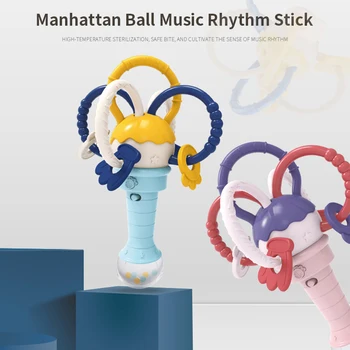 

0-36Months Baby Hand Musical Soft Rattle Educational Toy Shaking Bell Newborn Teether Development Toy As Gift