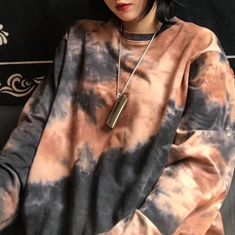 Контрастная Футболка с принтом граффити в стиле «Tie Dye», большие размеры, Футболка Harajuku, уличная одежда в стиле панк для женщин и мужчин, топ, футболка для скейтборда, пуловер