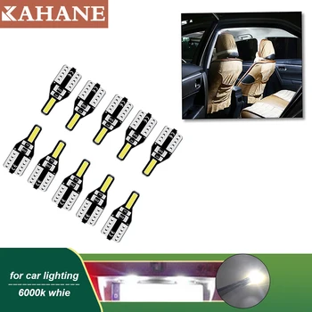 

10Pcs W5W T10 LED Auto Lamp for Car Parking Light Clearance Dome Reading Interior Trunk Lamp 12-24V 6000K white