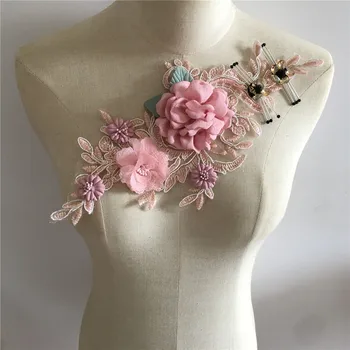 

Fashion Embroidery Lace Collar 3D Flowers DIY Sewing Lace Fabric Collar Decoration Applique Dress Accessories Scrapbook