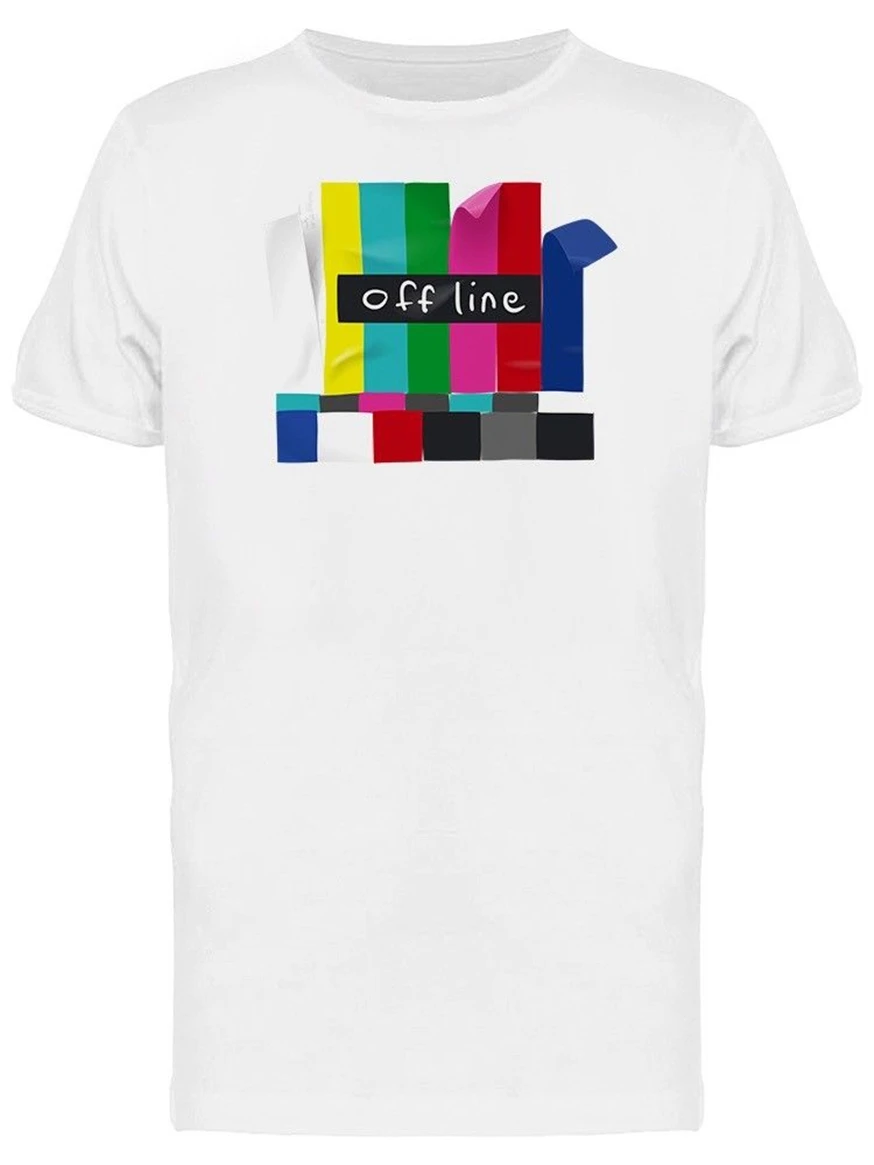 Tv Off Line Retro Urban Graphic Men'S Tee Image By Outdoor Wear Shirt|Футболки| |