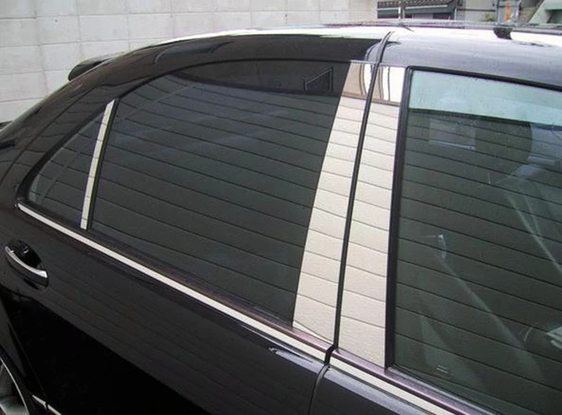 Нержавеющая сталь окна автомобиля средний столб планки для mercedes benz S500 S600 S280 S350 1999-2005 2004 2003 w220