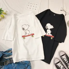 2020 summer women tshirt short sleeve t-shirt cartoon animal dog sport Skateboard non-mainstream personalise women men shirts