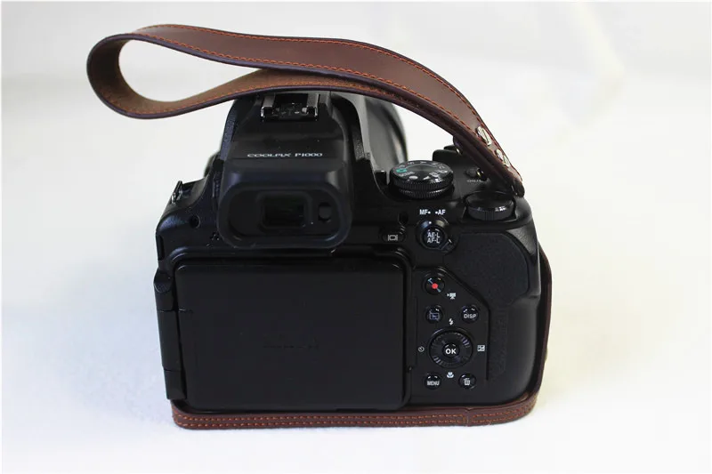 Подходит для Nikon COOLPIX P1000 pu кожаная сумка для камеры Защитная крышка P1000 Защитная Половина крышка основание открытие