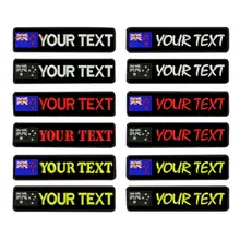 Изготовленные на заказ австралийские ярлыки с именем нашивка вышитая Железная на подложке крюк подложка