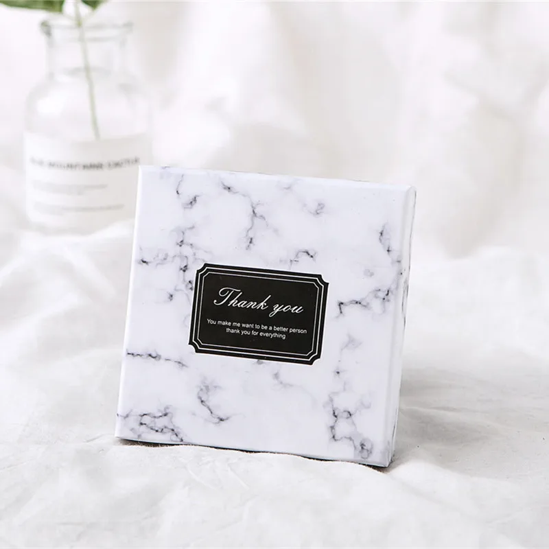 10pc White marble style Square jewelry organizer box Engagement Ring For Earrings Necklace Bracelet Display Gift Box Holder