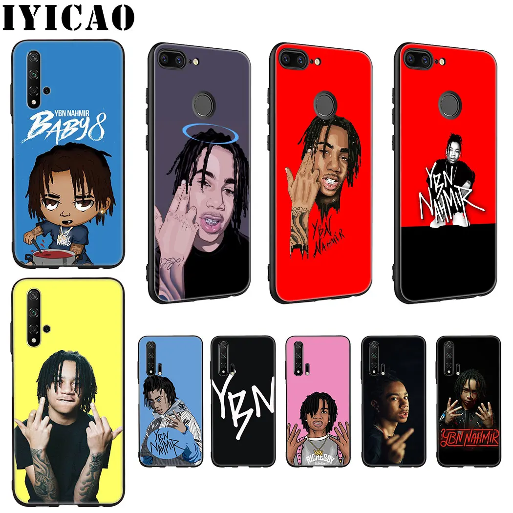 

IYICAO Rapper YBN Nahmir Soft Silicone Case for Huawei Honor view 20 9X Pro 10 9 8 Lite 8X 8C 7X 7C Note 10 Case