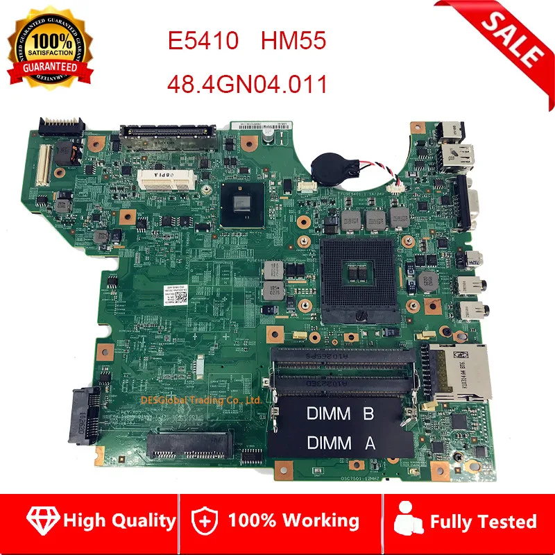 

CN-0D1VN4 0D1VN4 D1VN4 For DELL E5410 Laptop Motherboard 48.4GN04.011 HM55 DDR3 Mainboard Fully Tested Fast Shipping