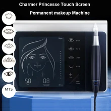 Сенсорный экран тату-машинка с нами/штепсельная вилка европейского стандарта на полу-перманентный макияж для бровей и губ, подводка для глаз, машинка для перманентного макияжа с картриджем Ne