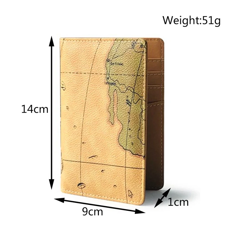 1 шт., карта мира, с принтом, Обложка для паспорта, сумка, портативный, для путешествий, ID, держатель для карт, для женщин и мужчин, для путешествий, карта, Обложка для паспорта, Прямая поставка, новинка