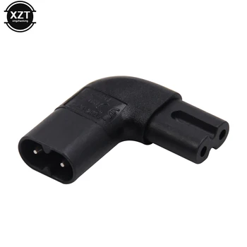 

8 IEC 320 IEC320 iec C7 to C8 Adapter 90 Degree Left/Right Angle AC Power Adapter Male to Female Converter Extension Connector