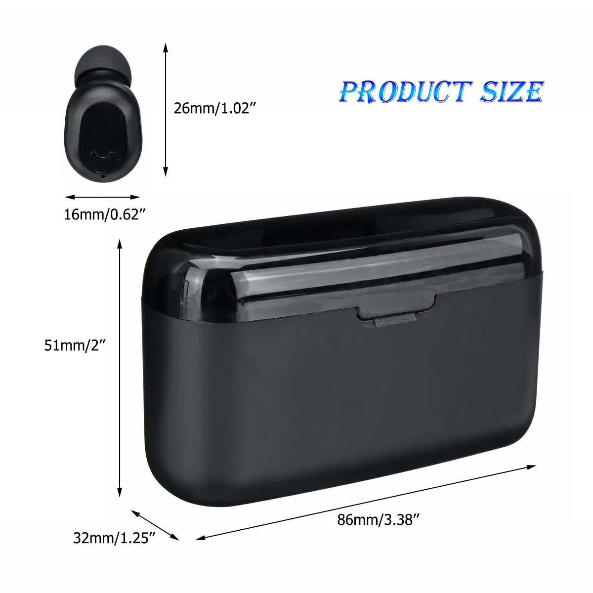 TWS Mini Wireless bluetooth Earphone LED Display Waterproof Auto Pair Headset with 2000mAh Power Bank Phone Holder