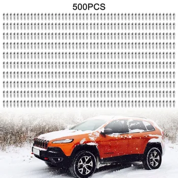 

500Pcs Winter Wheel Lugs Car Tires Studs Screw Snow Spikes Wheel Tyre Snow Stud Screw 12mm Auto Car SUV ATV Anti-Slip Screw