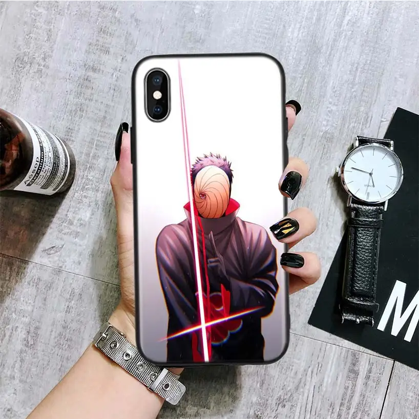 Наруто Учиха Обито боли черный чехол для телефона Apple IPhone 11 Pro XS MAX XR 7 8 6 6S Plus X 10 Ten 5 5S SE Coque Shel