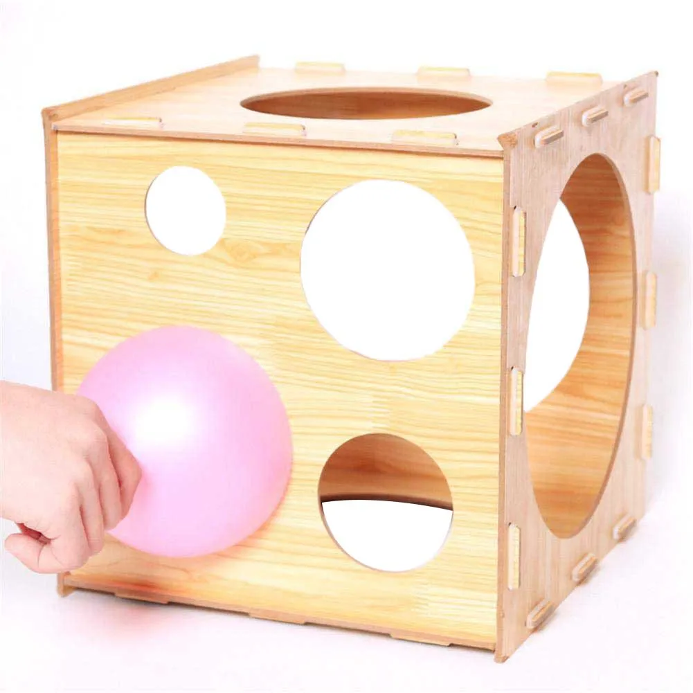 9 Holes Arch Balloon Sizer Box Party Wedding Toy Tool Durable Birthday Wooden Practical DIY Decoration Measurement