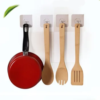 

Hook Load Bearing 10kg Wall Hook Kitchen Bathroom Wall Hanger Organizer Dropshipping Transparent Seamless Adhesive Waterproof