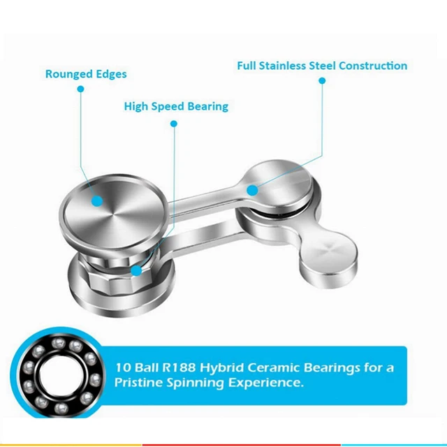 304 stainless steel Chaotic pendulum Fingertip gyro Double pendulum stainless steel Edc adult decompression toy Manual rotator 1