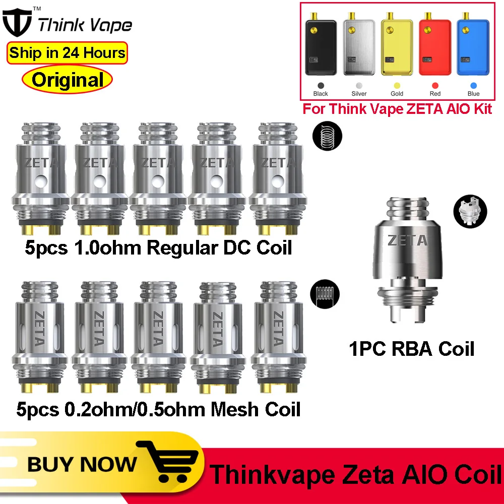 Оригинальная катушка Thinkvape Zeta AIO сменная RBA с сеткой постоянный ток электронная