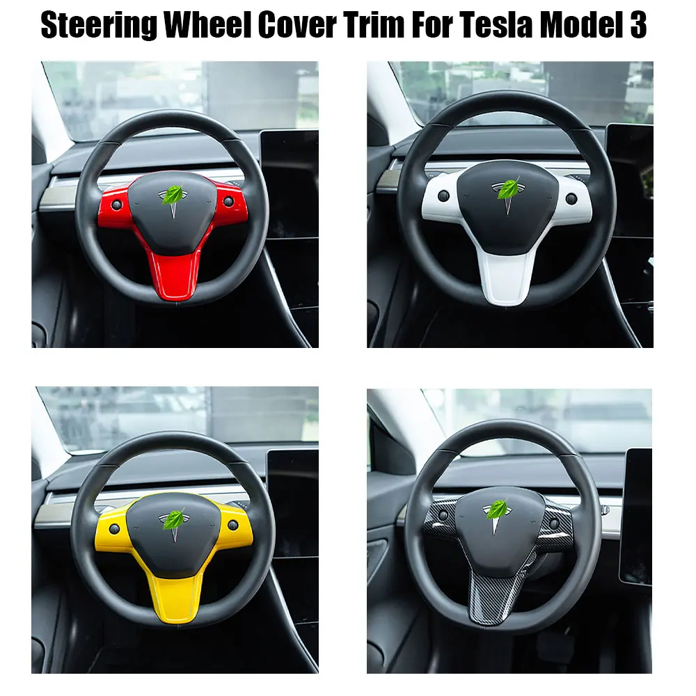 4 цвета Интегрированный чехол на руль накладка наклейка для Tesla модель 3 18-20