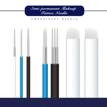 15pcs/box extremely 18u shape permanent makeup Microblading needles blades Eyebrow tattoo needles blade 3D embroidery Manual pen