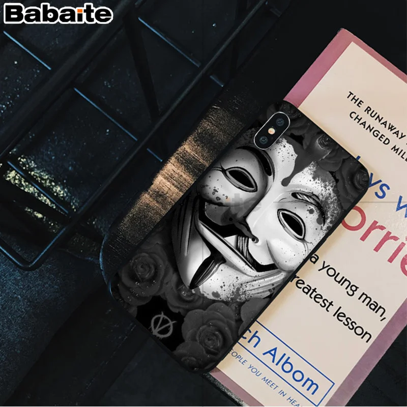 A11 Babaite V для Vendetta TPU черный чехол для телефона чехол для iPhone 6S 6plus 7 7plus 8 8Plus X Xs MAX 5 5S XR - Цвет: A11