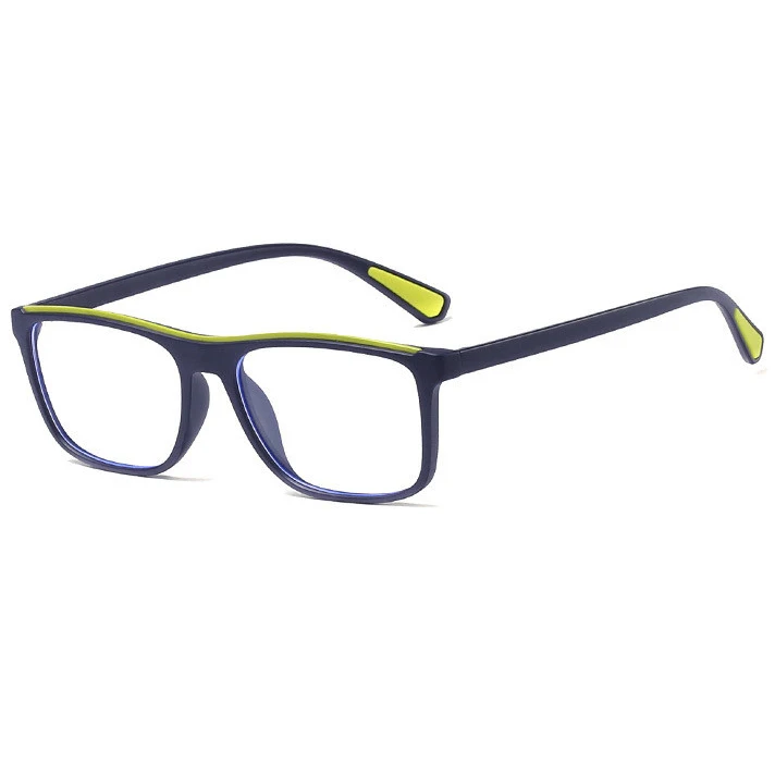 Comfort Unisex TR90 Chain Anti-Blue Light Glasses, Black/Tortoise Male Anti-Blu-Ray Eyeglass Frame for Women Men A1001 - Frame Color: Dark Blue