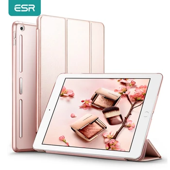 

For iPad Case 9.7 2017, ESR PU Leather Front Cover+Soft TPU Bumper Edge+PC Back Auto Sleep Smart case for New iPad 2018 Release