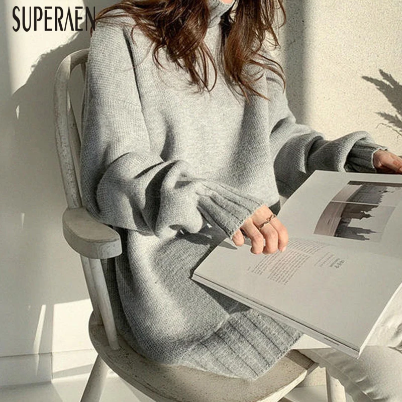 SuperAen, корейский стиль, женские пуловеры, свитера,, новинка, осень и зима, женский свитер, водолазка, дикая женская одежда