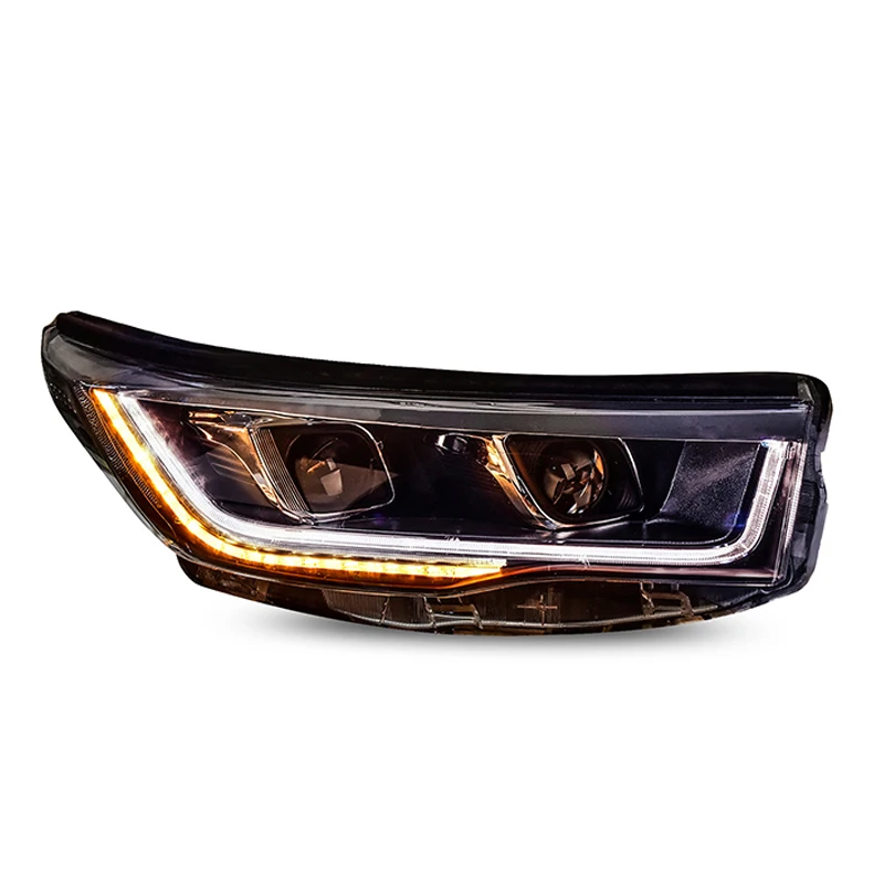 Vland фара для фары Toyota Highlander в сборе Биксеноновые линзы двойной луч проектор светодиодный DRL