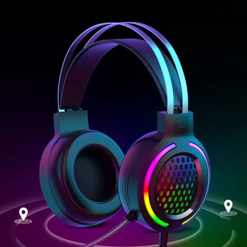 

JABS 3.5mm+USB Head-Mounted Computer Gaming Headset with Microphone Switch Volume Control Suitable for Desktop PC Laptop