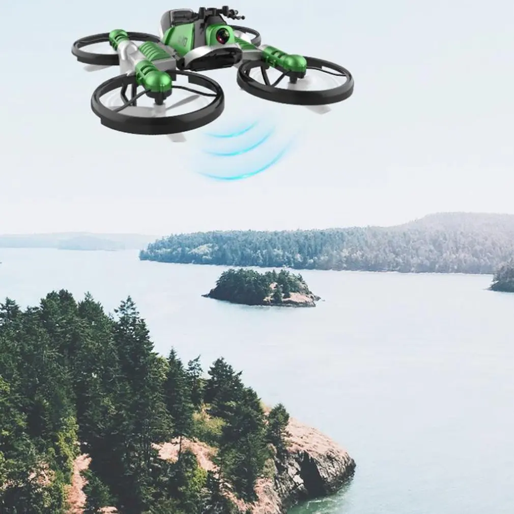 Новое обновление 360 градусов жидкостный рефлекторный часы дистанционного управления Деформация мотоцикл складной четырехосевой самолет индукции т