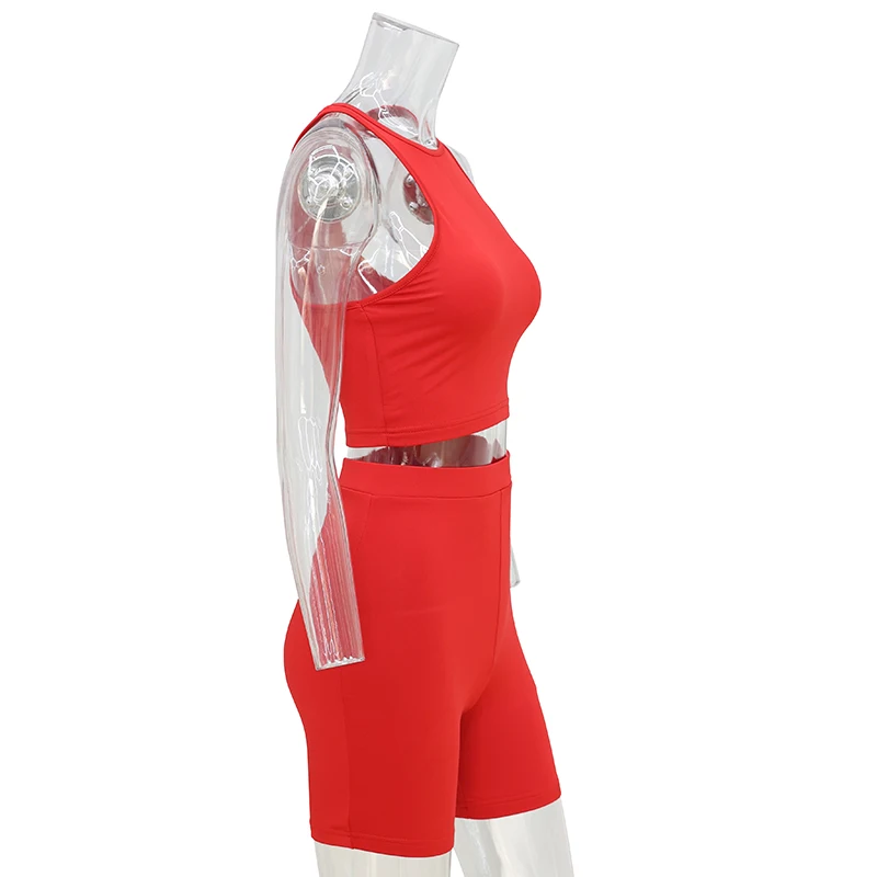 Wantmove Fashion Women Sexy Suit European American Sleeveless High Waist Slim 2 Piece Female 2021 Autumn New Style BK203