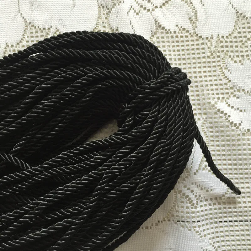 Cotton Rope Nylon Rope Nylon Cord 10 meters 3mm 3 Shares Twisted Cotton Nylon Cords Colorful DIY Craft Braided Decoration Rope Drawstring Belt Accessories