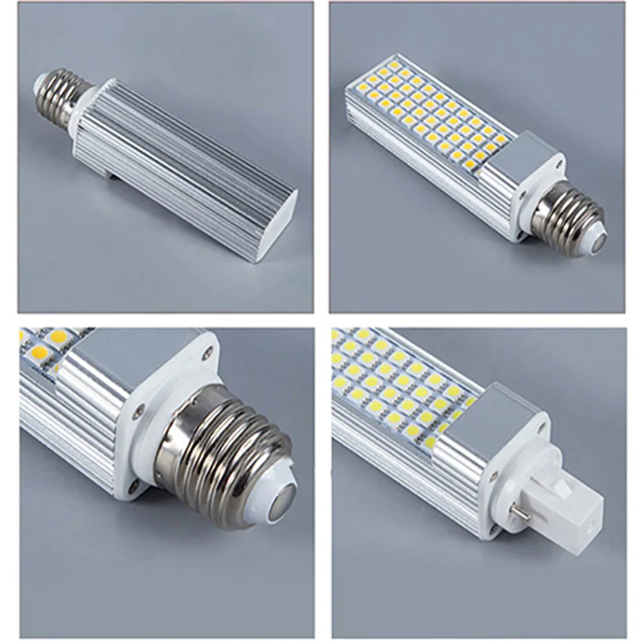 E27 G24 алюминиевая кукурузная лампа SMD 5050 AC85-265V Холодный/теплый белый 5 Вт 7 Вт 9 Вт 11 Вт 13 Вт светодиодный горизонтальный фонарь угол луча 180 градусов