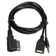 Cabo usb auxiliar de ami para carro para iphone 6s 5 apto para benz
