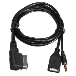 Cable USB para coche, accesorio AMI, AUX, para iPhne 6s 5, compatible con Benz