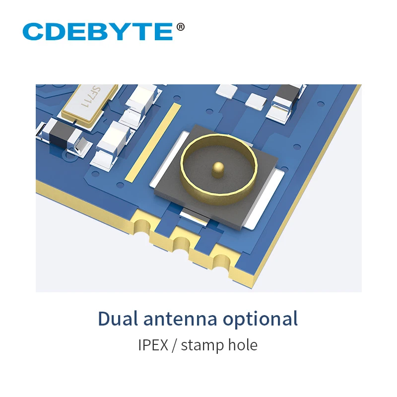 E78-868LN22S LoRaWAN модуль ASR6501 868 МГц 915 МГц SoC LoRa трансивер 22dBm штамповка отверстие IPEX беспроводной радиомодуль RF E78-868LN22S LoRaWAN модуль ASR6501 868 МГц 915 МГц SoC LoRa трансивер 22dBm штамповка отверстие IPEX беспроводной радиомодуль RF