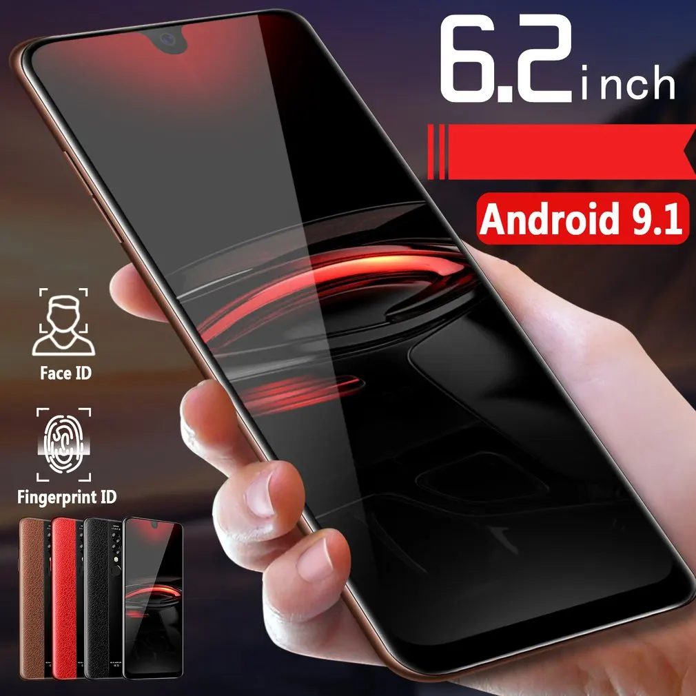 X23 6,2 дюймов смартфон 2+ 32 Гб мобильный телефон дисплей капли воды Тройная камера отпечатков пальцев распознавание лица смартфон
