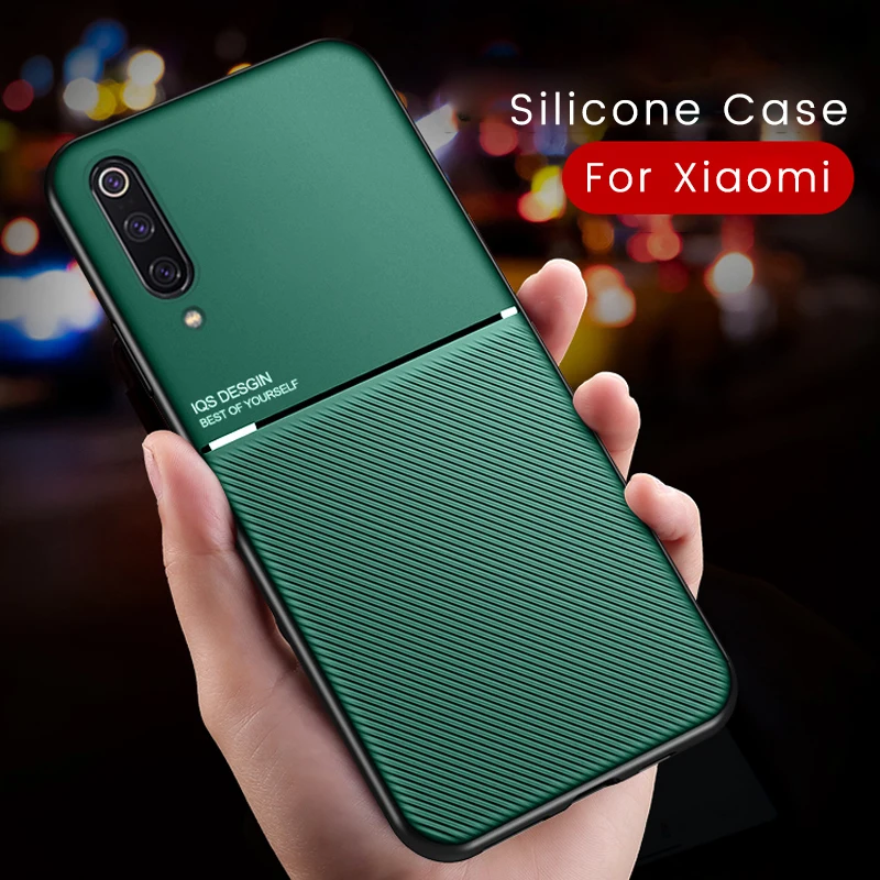 Автомобильный магнитный держатель силиконовый чехол для xiaomi mi 9 se lite 9t 8 a2 a1 a3