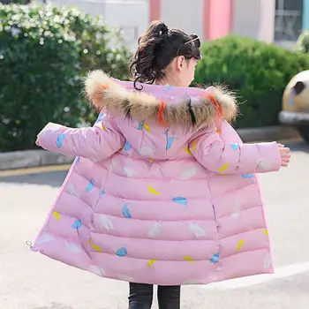 

Girl Winter Jacket Children's Wear Cotton-padded Clothes Girls Camouflage Printed Thickening Clothes Kids Fashion Hooded Jacket