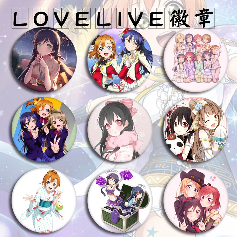 

Anime Love Live Cosplay Costumes Badge Brooch Pins Collection Bags Badges Accessories For Backpacks Clothes Decoration