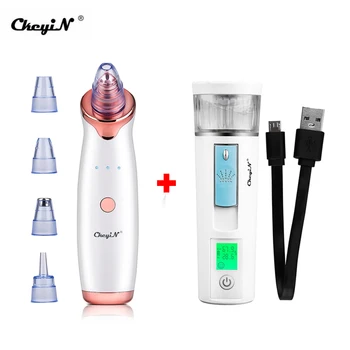 

CkeyiN Blackhead Remover Facial Peeling Pore Cleaner Acne Pimple Removal Vacuum Suction Nano Mist Spray Steamer Dropshipping