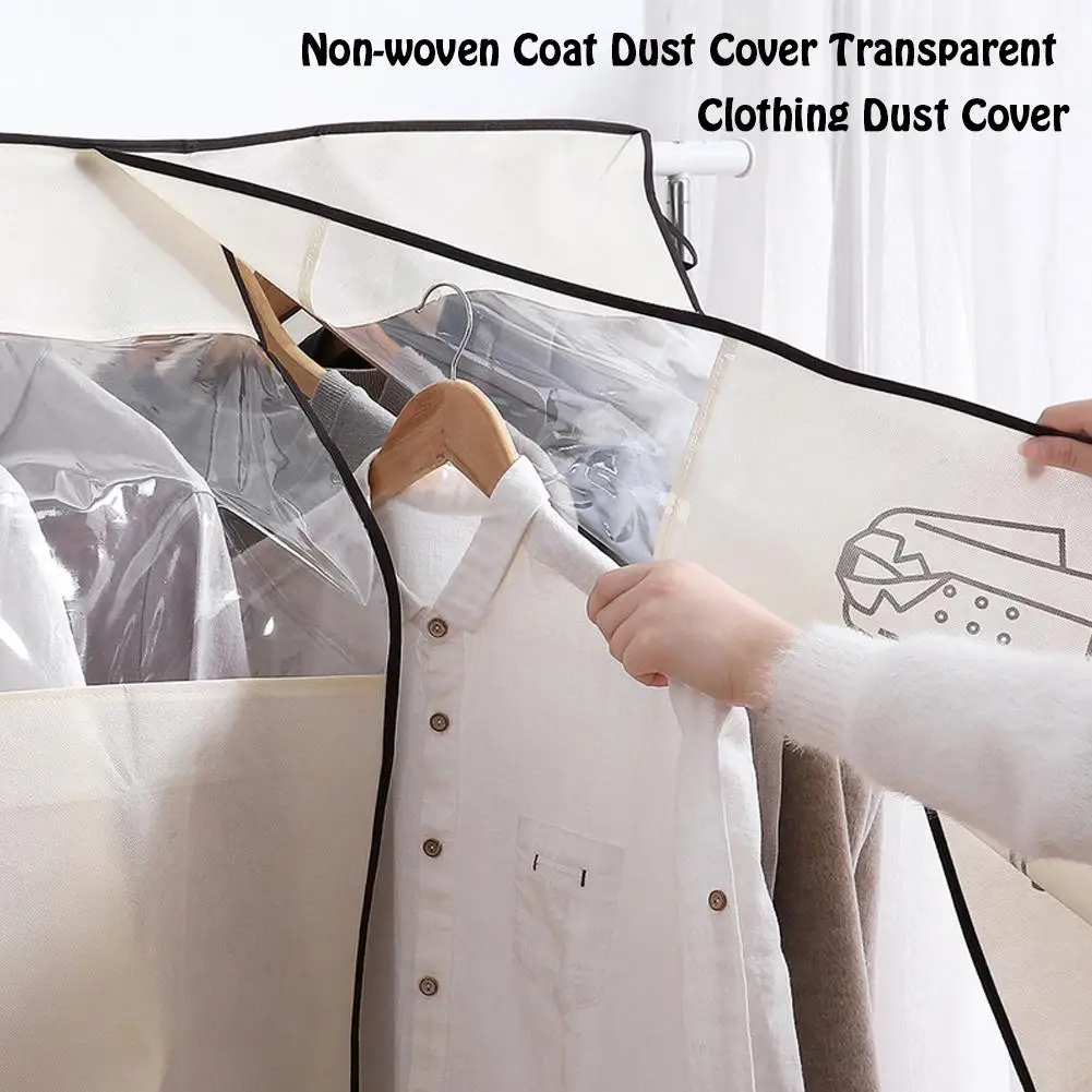 118*88 см нетканое пальто пылезащитный чехол прозрачный пылезащитный чехол для одежды для дома Домашняя одежда анти грязный Анти-пыль использование